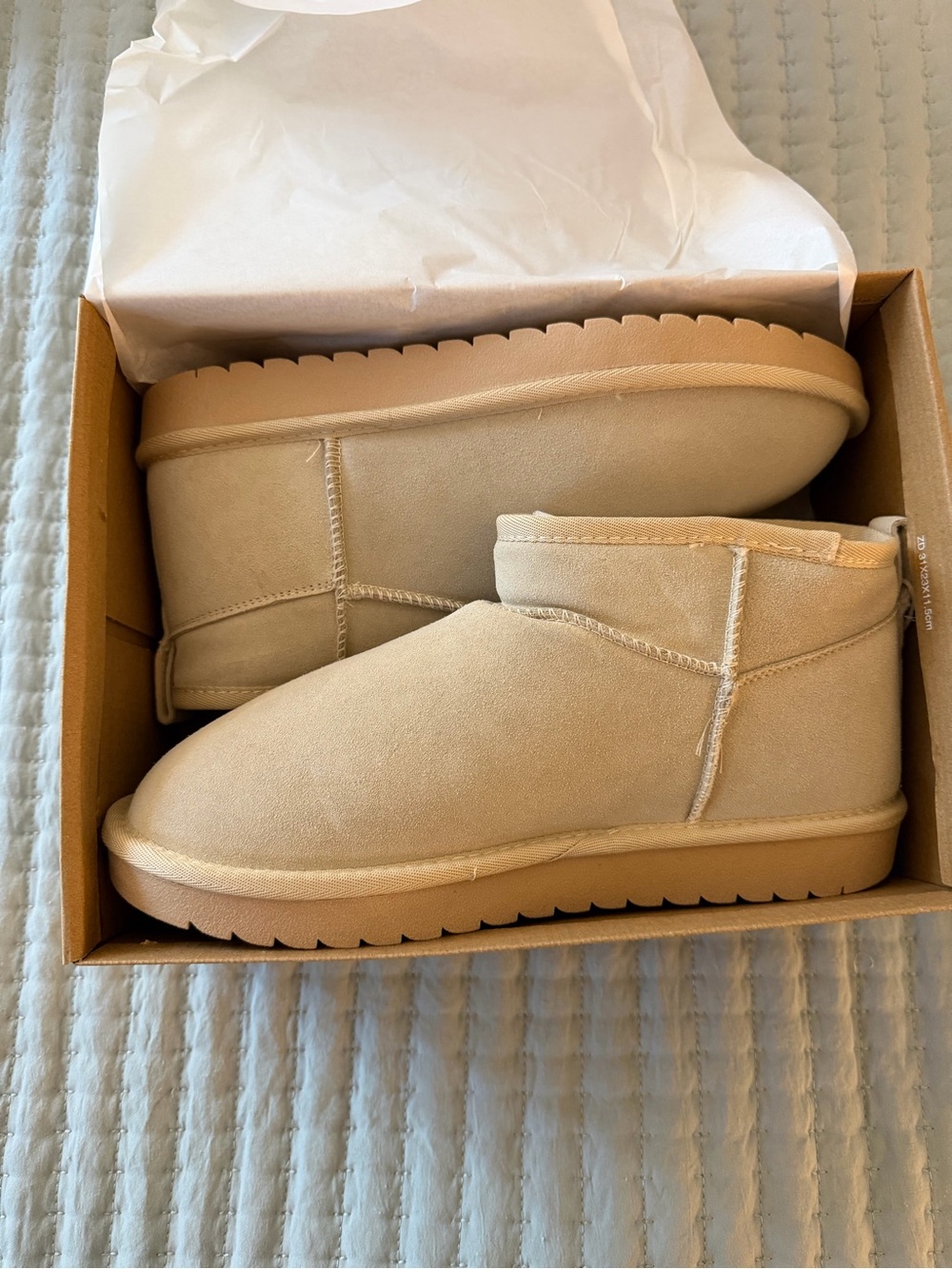 Cozy Short Winter Boots in Light Tan
